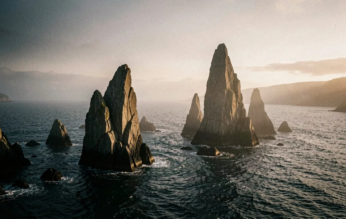 Danish coastal landscape at dawn